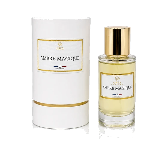 Ambre Magique eau de parfum with packaging